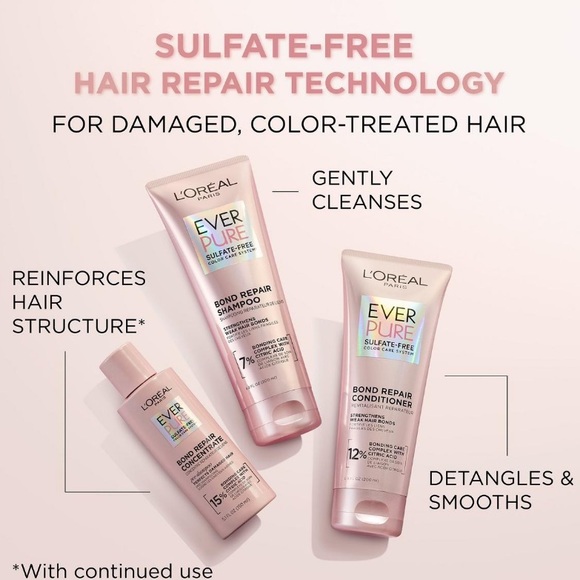 NWT L'Oréal EverPure Sulfate Free Bond Repair Pre-Shampoo Treatment 5.1 oz - Picture 2 of 4